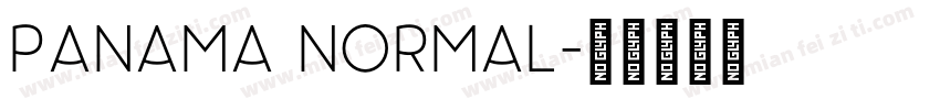 Panama Normal字体转换